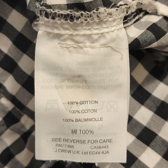 Madewell V Neck Short Sleeve Faux Wrap Front Tie Gingham Top Size XS - Picture 13 of 15